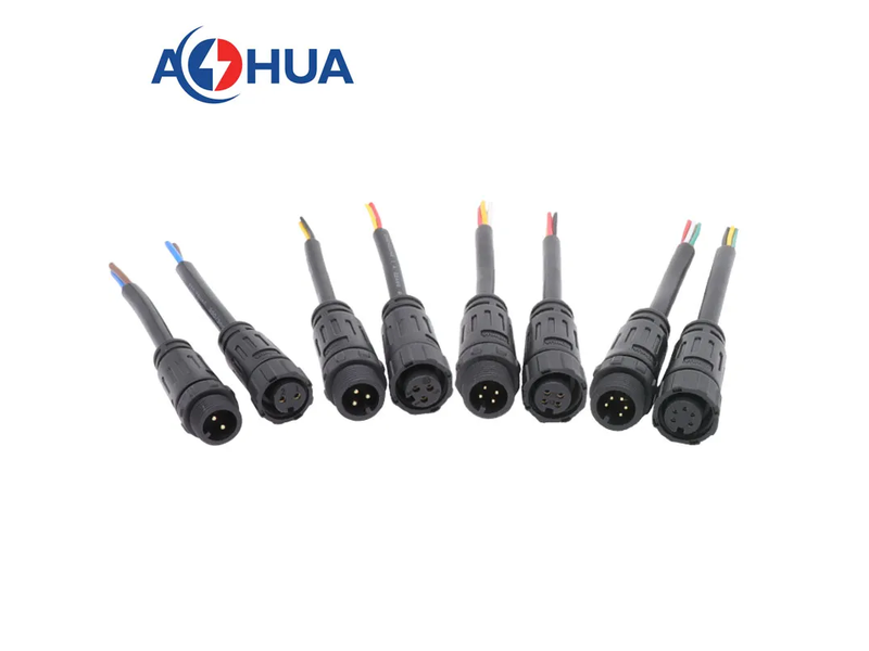 2 3 4 Pin Outdoor Power Cable M12 LED Waterproof Connectors