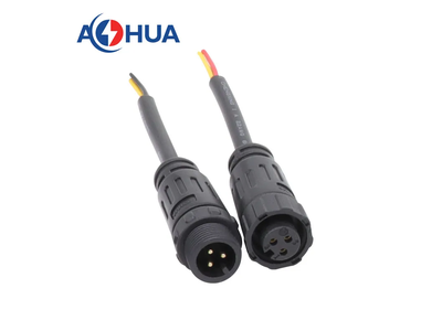 2 3 4 Pin Outdoor Power Cable M12 LED Waterproof Connectors