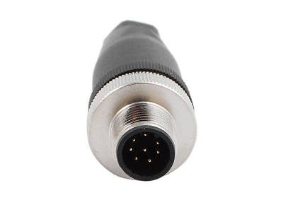 2 Pcs Field Wireable Connector M12 8 Pin Male Assembly Cable