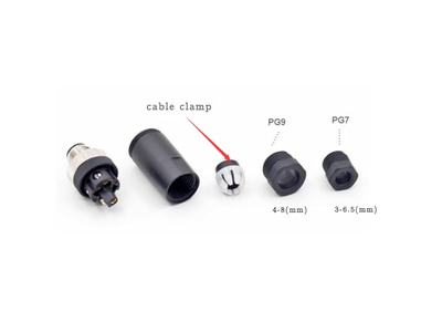 2 Pcs Field Wireable Connector M12 8 Pin Male Assembly Cable