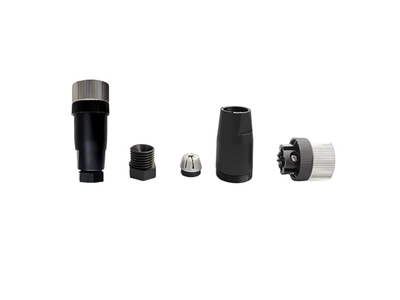 2Pcs M12 4 Pin Female Connector 12mm A Code Industrial Circular Connector