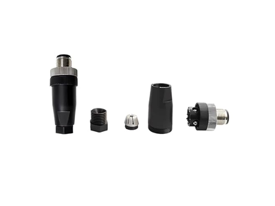 2Pcs M12 4 Pin Male Connector 12mm A Code Industrial Circular Connector