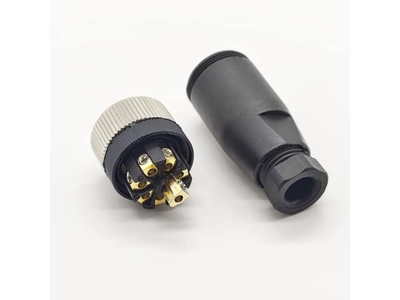 2Pcs M12 8 Pin Female Connector 12mm Industrial Circular Connector