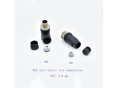 2Pcs M12 8 Pin Male Connector 12mm Industrial Circular Connector