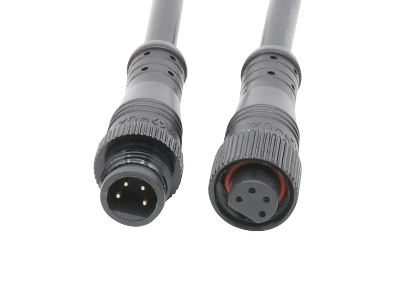 4 Pin IP65 Waterproof Electrical Solder Cable M12 Sensor Connector