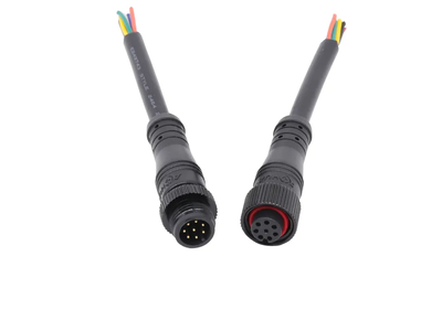 4 Pin IP65 Waterproof Electrical Solder Cable M12 Sensor Connector