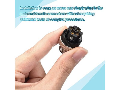 4 Pin M12 Male & Female Aviation Wire Connector 4 Set