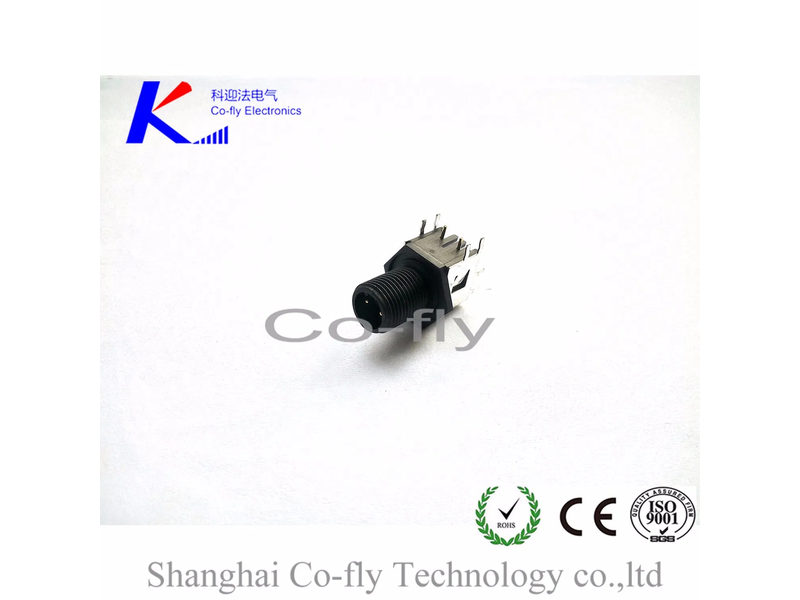 4-Pin M12 Male Right Angle Welding PCB Plug Connector