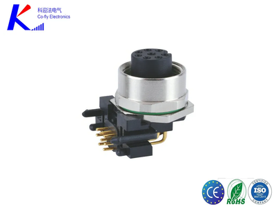 4-Pin M12 Male Right Angle Welding PCB Plug Connector
