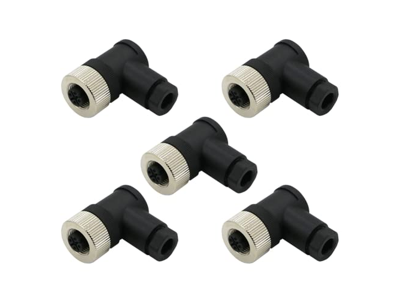 5 Pcs M12 5 Pin Female Connector A Code Industrial Circular Connector