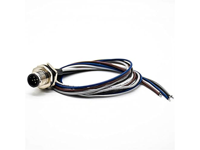 5 Pin M12 Connector A Coded Straight Back Mount Cable 0.2M