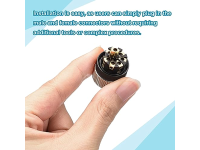 8 Pin M12 Male & Female Aviation Wire Connector