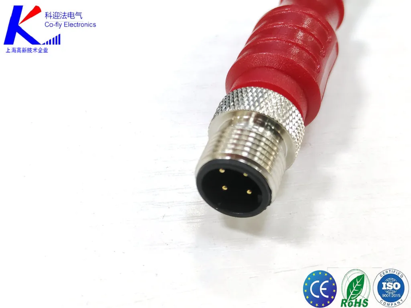 a-X-D-Code Straight Cable M12 4-Pin Male Electronic Connector