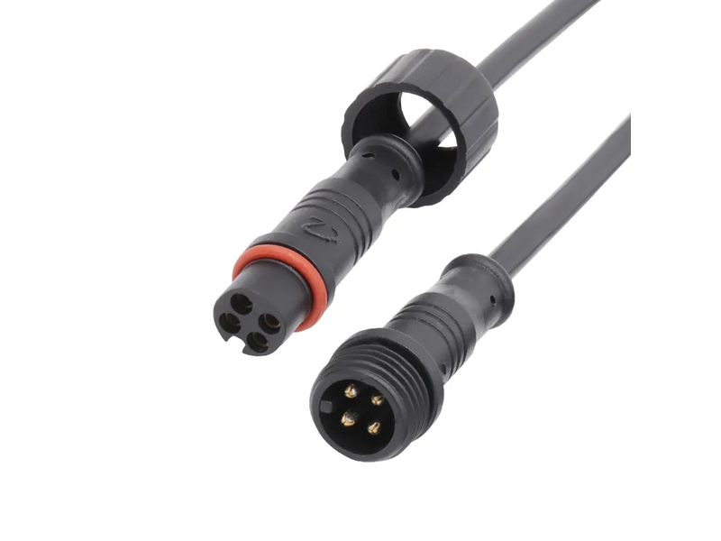 Aohua M12 Male to Female 4 Pin Plastic Power Waterproof Connector for LED Light