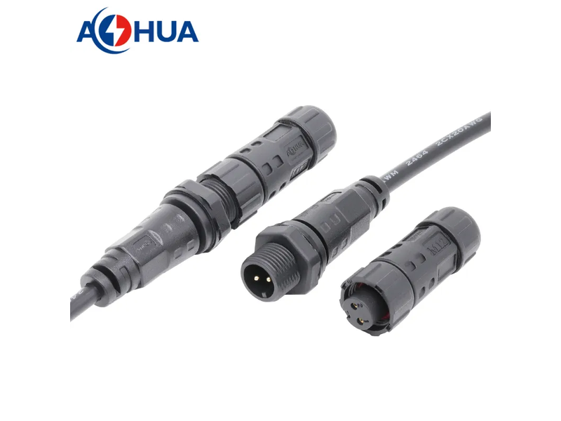 Aohua Male Female 2 3 4 Pin Panel Mount M12 Connector Waterproof