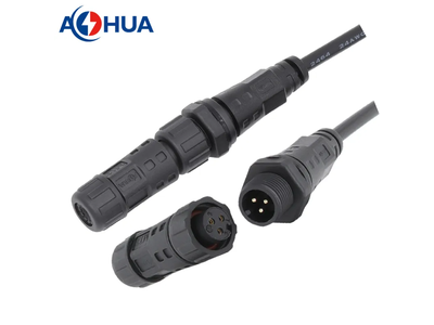 Aohua Male Female 2 3 4 Pin Panel Mount M12 Connector Waterproof