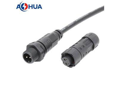 Aohua Male Female 2 3 4 Pin Panel Mount M12 Connector Waterproof