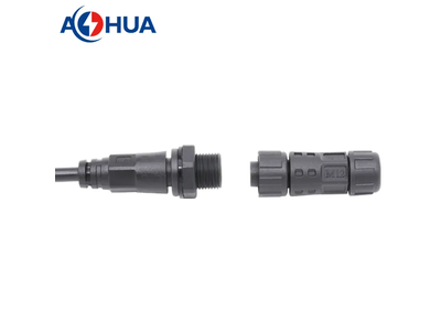 Aohua Male Female 2 3 4 Pin Panel Mount M12 Connector Waterproof