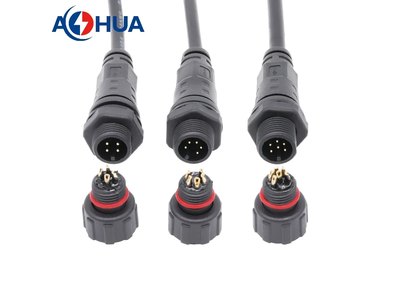Cable Solution Front Panel Mount Male Female 4 Pin M12 Waterproof Connector