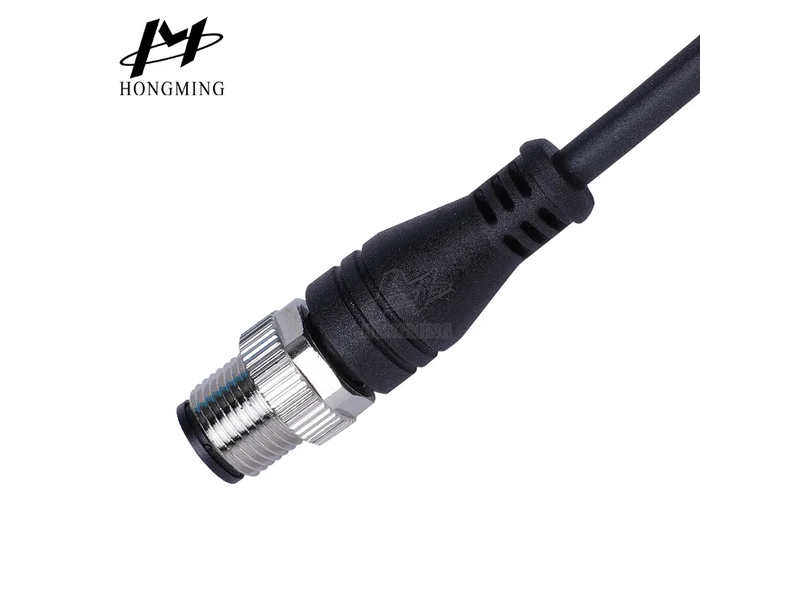 Circular Series Assembly Copper Contact M12 4 Pin Male Push Pull Adapters Connector