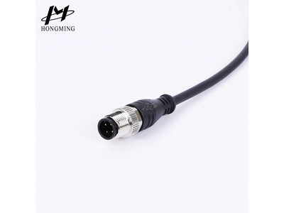 Circular Series Assembly Copper Contact M12 4 Pin Male Push Pull Adapters Connector
