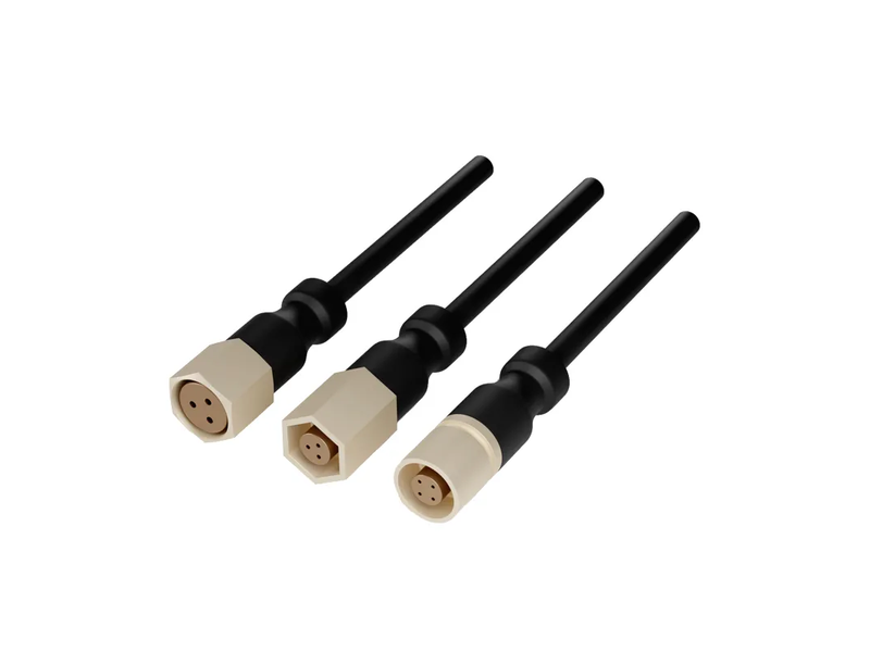 Customized M8, M12 Female Straight Circular Wire Cable Connector with 4pin