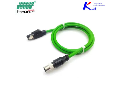 D Coding RJ45 with M12 4 Pins Male Cable Connector