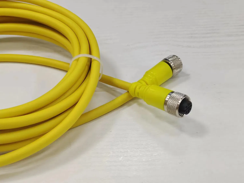 Double Ended Straight M12 4-Pin Waterproof Sensor Connector