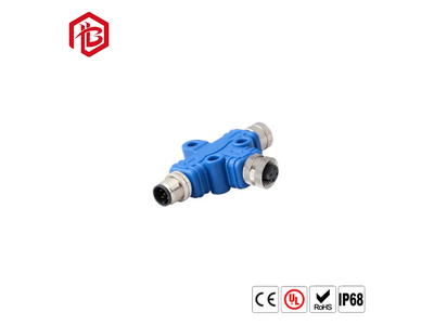 IP67 IP68 3 Pin 4 Pin M12 Front Panel Mount Waterproof Electrical Sealed Connectors