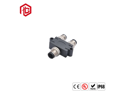 IP67 IP68 3 Pin 4 Pin M12 Front Panel Mount Waterproof Electrical Sealed Connectors
