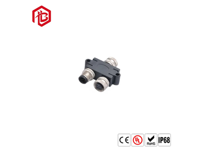 IP67 IP68 3 Pin 4 Pin M12 Front Panel Mount Waterproof Electrical Sealed Connectors