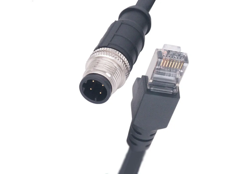IP67 Waterproof Cable for Industrial PCB 4pin 8pin M12 to RJ45 Connector