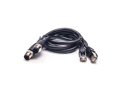IP67 Waterproof Cable for Industrial PCB 4pin 8pin M12 to RJ45 Connector