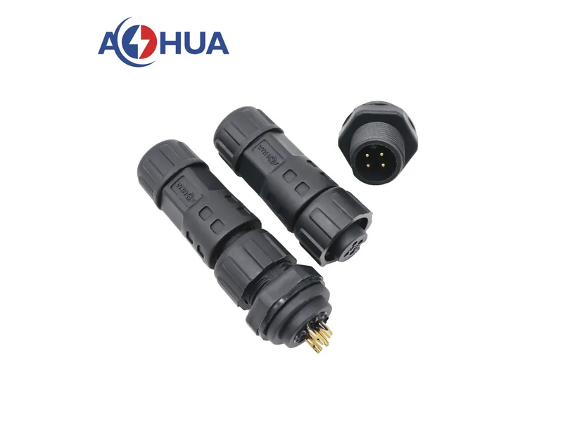 Junction Box Electrical Wire Panel Mount Male Female Waterproof M12 Connector 4 Pin