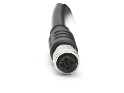 LED, Straight, RF, Adapter M12 Male, 4 Pins, Circular Cable Connector