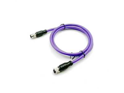 LED, Straight, RF, Adapter M12 Male, 4 Pins, Circular Cable Connector