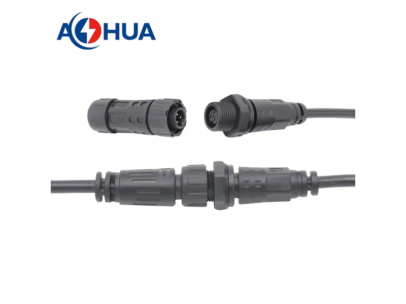 M12 4 Pin Front Panel Mount Waterproof Electrical Male Female Connector