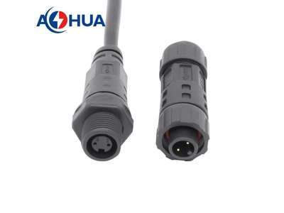 M12 4 Pin Front Panel Mount Waterproof Electrical Male Female Connector