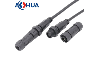 M12 4 Pin Front Panel Mount Waterproof Electrical Male Female Connector