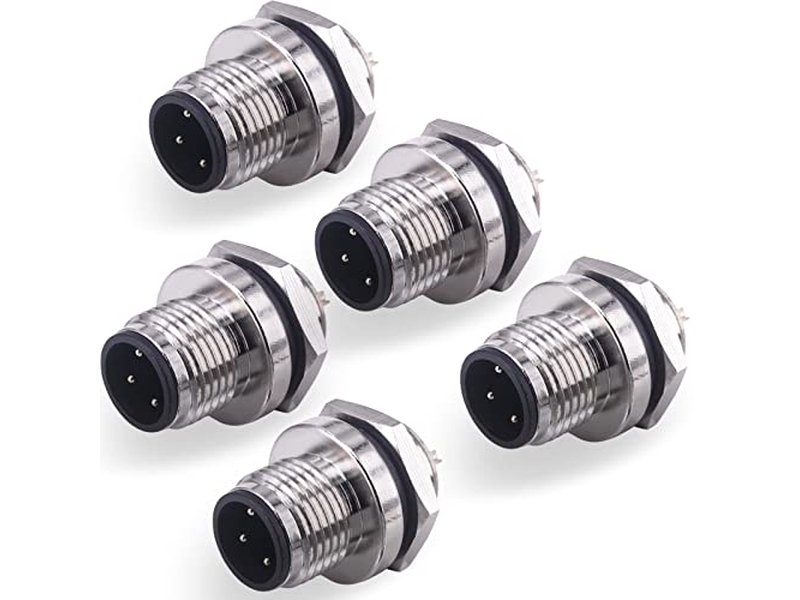 M12 4 Pin Male Aviation Panel Mount Connector