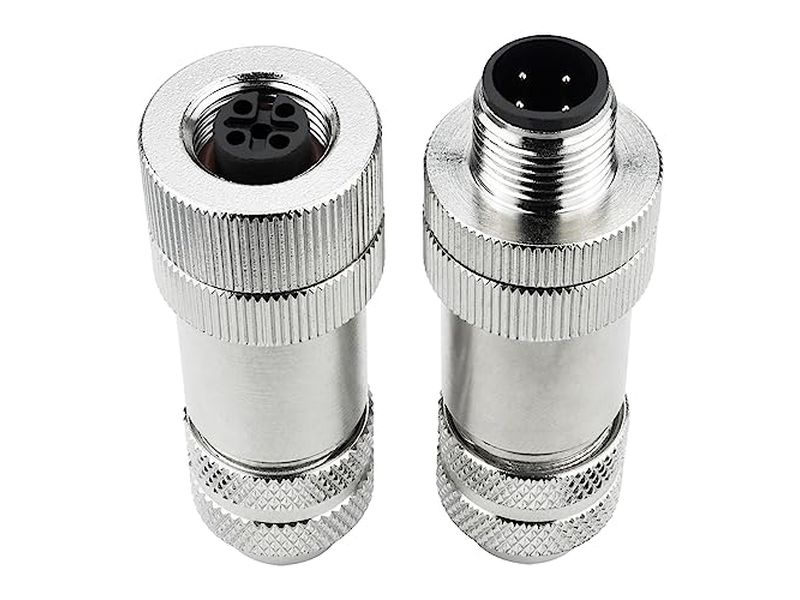 M12 4 Pin Male Female Socket Panel Aviation Wire Connector