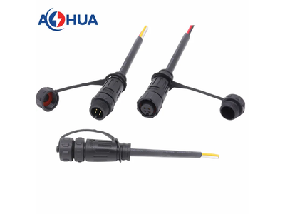 M12 4 Pin Outdoor Power Cable Waterproof Extension Connectors for LED