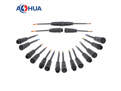 M12 4 Pin Outdoor Power Cable Waterproof Extension Connectors for LED