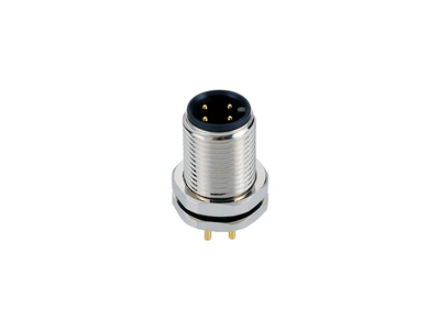M12 4-Pin Straight Shielded Circular Plug Field Assembly Connector