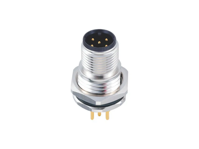 M12 4-Pin Straight Shielded Circular Plug Field Assembly Connector