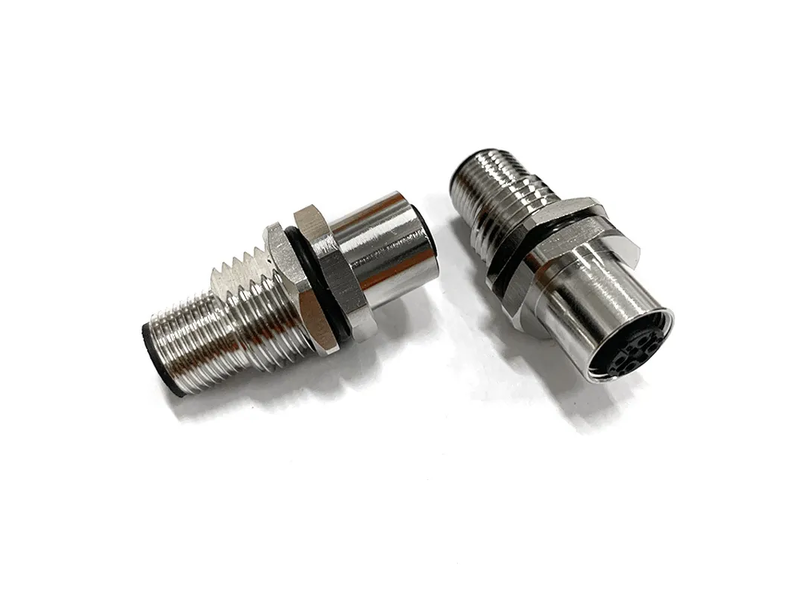 M12 4pin 5pin Female to Male Metel Waterproof IP67 Circular Cable Connector Adapter