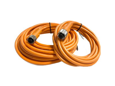 M12 4pin a-Coded Female Custom Unshield Orange Color Cable Connector