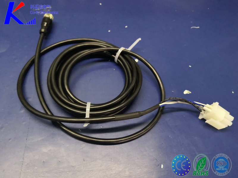 M12 4pin Female Socket Cable Connector with Te Terminals