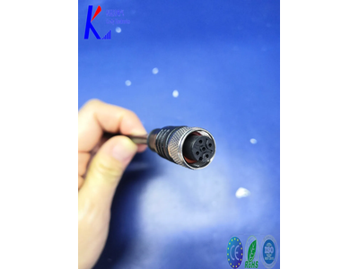 M12 4pin Female Socket Cable Connector with Te Terminals