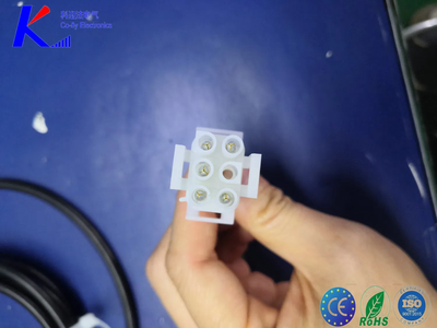 M12 4pin Female Socket Cable Connector with Te Terminals